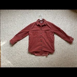 Madewell corduroy oversized long-sleeve shirt, size small
